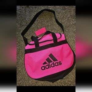 Hot Pink and Black Adidas Duffle Bag
